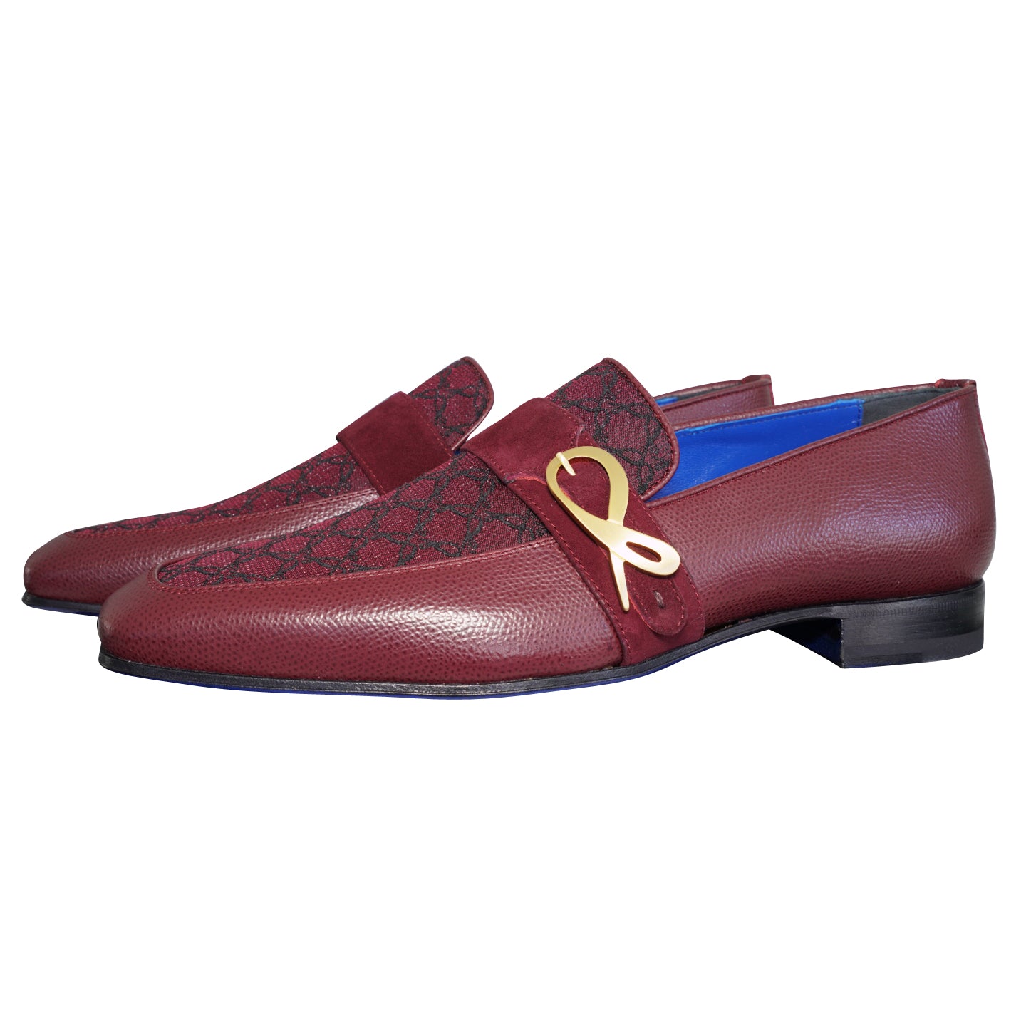 Vino Logo Monk Strap Loafer With Gold Buckle-3