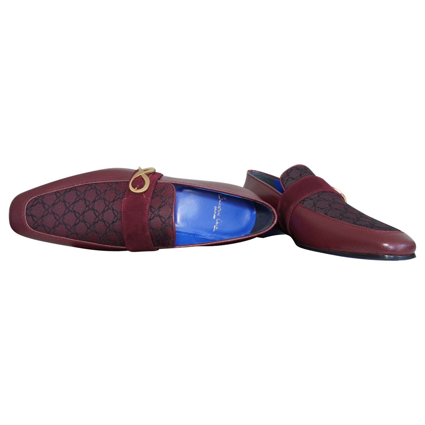 Vino Logo Monk Strap Loafer With Gold Buckle-4