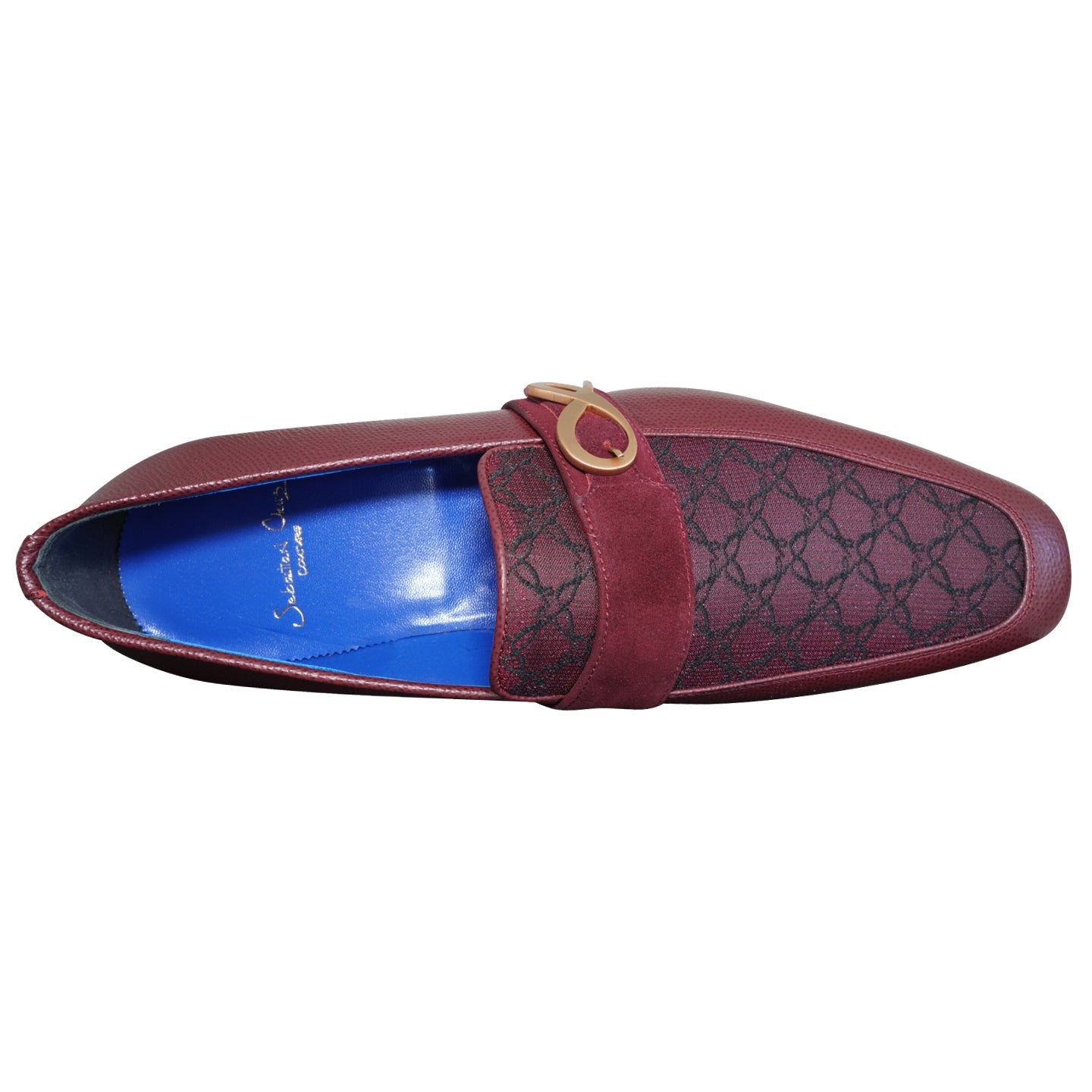 Vino Logo Monk Strap Loafer With Rose Gold Buckle-6