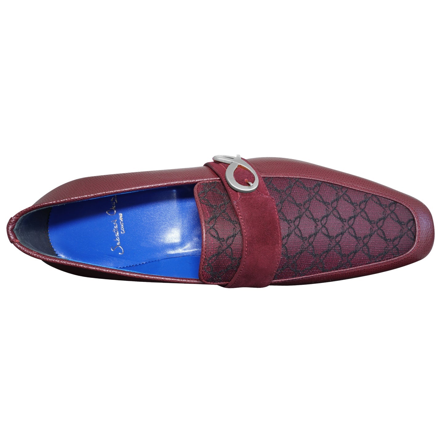 Vino Logo Monk Strap Loafer With Silver Buckle-5