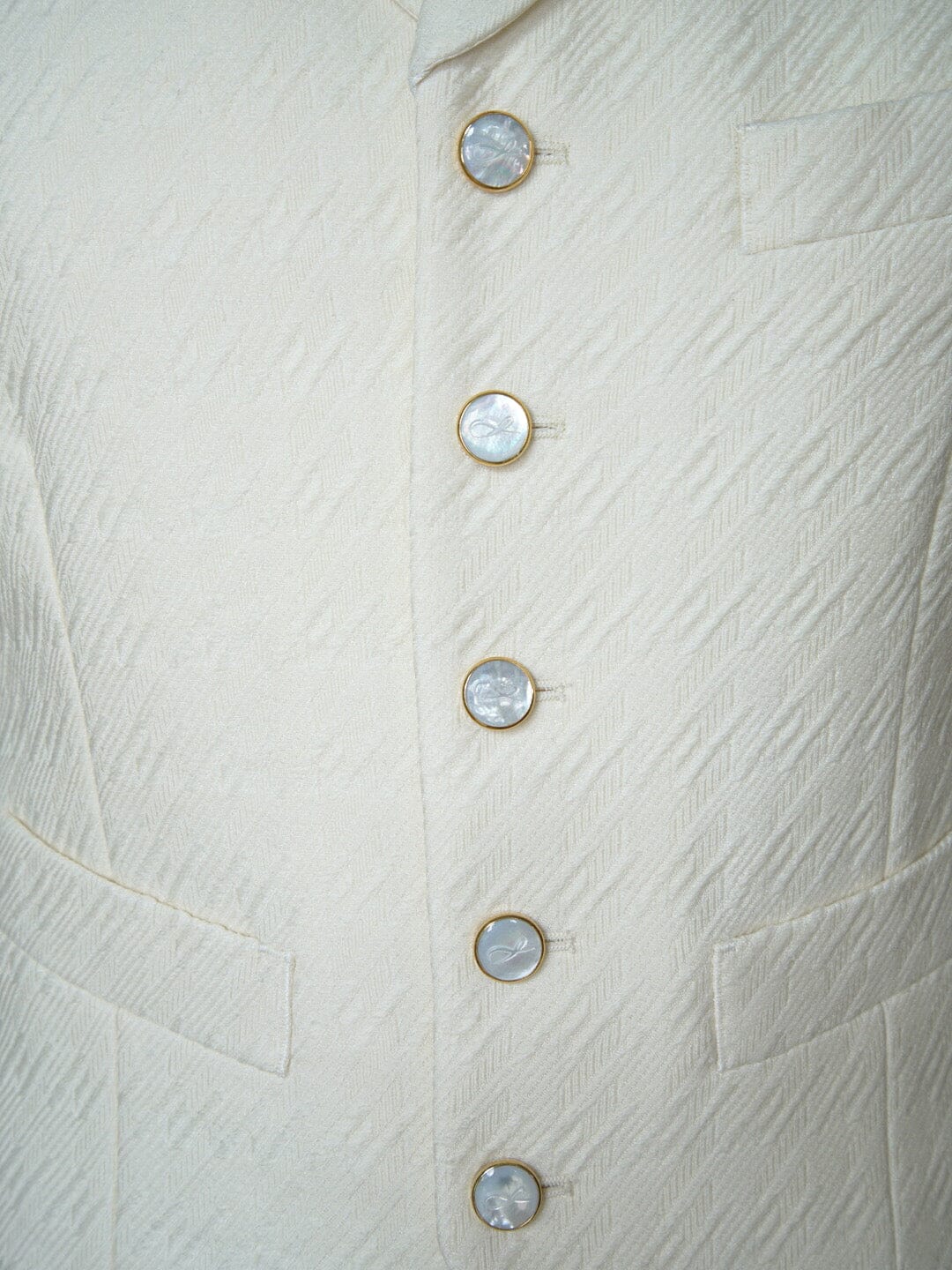 Vanilla Crema Houndstooth Ciottoli Waistcoat @ The Vault-4