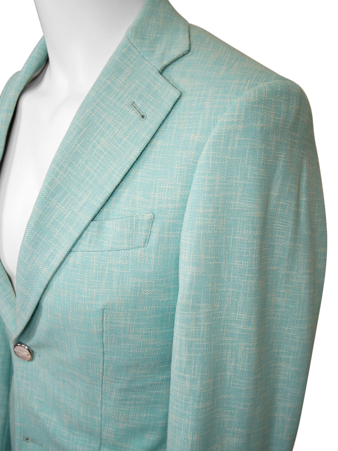 Blu Ciano Lino Tweed Sport Jacket-6