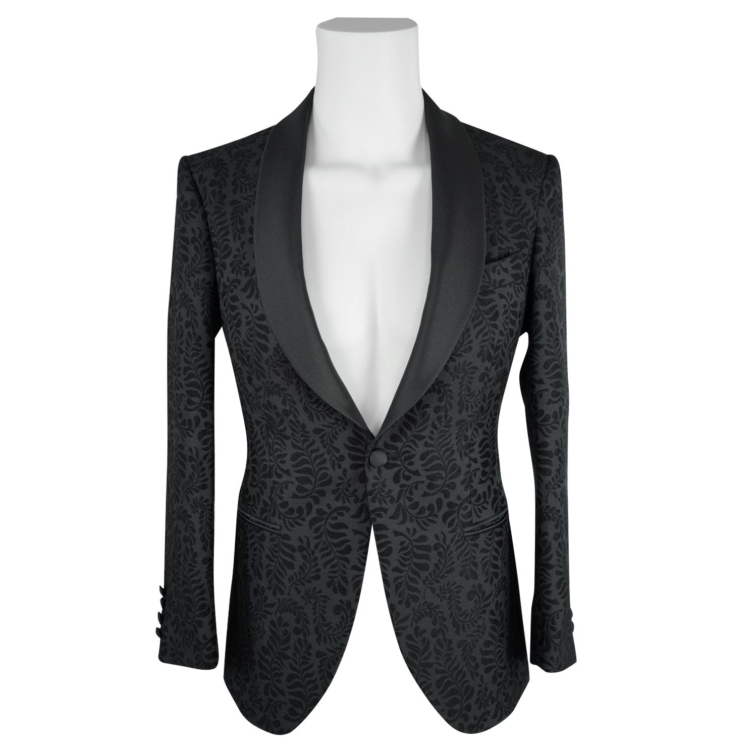 Charcoal Damascata Dinner Jacket-5
