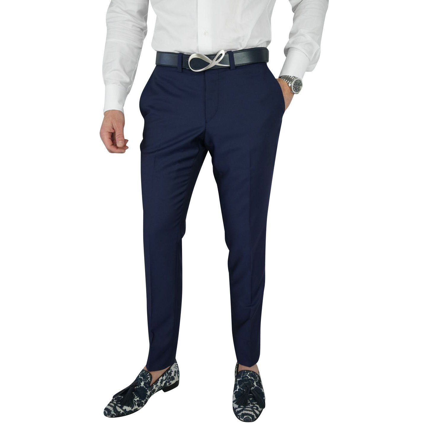 Navy Blue Evento Trousers-3