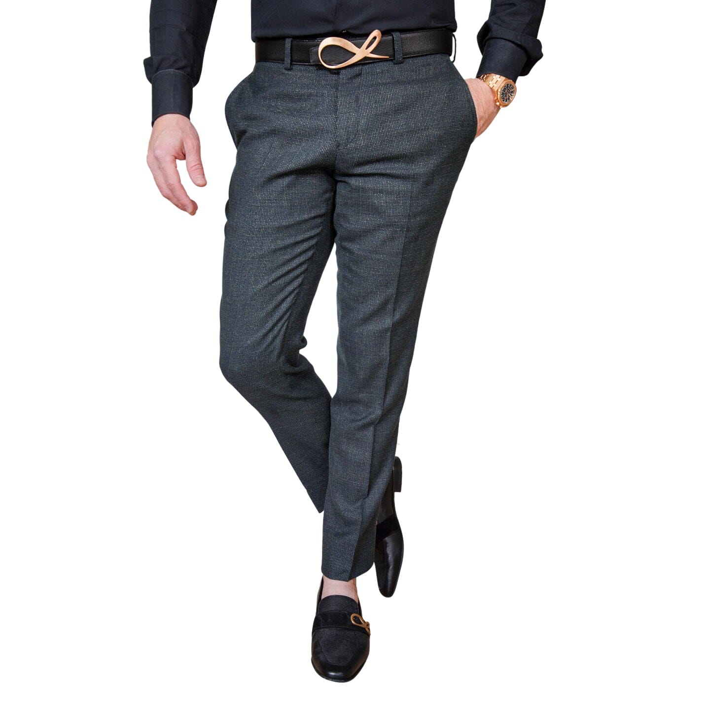 Midnight Jade Tweed Trousers @ The Vault