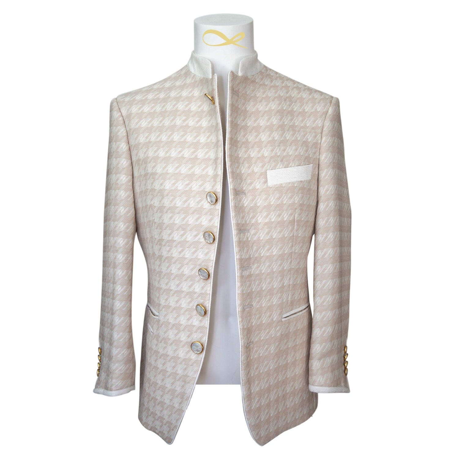 Cashew Crema Houndstooth Mandani Jacket-5