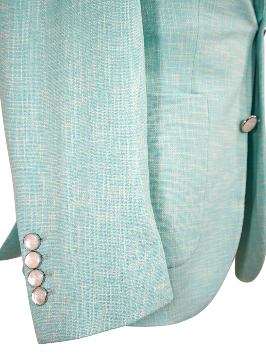 Blu Ciano Lino Tweed Sport Jacket-7