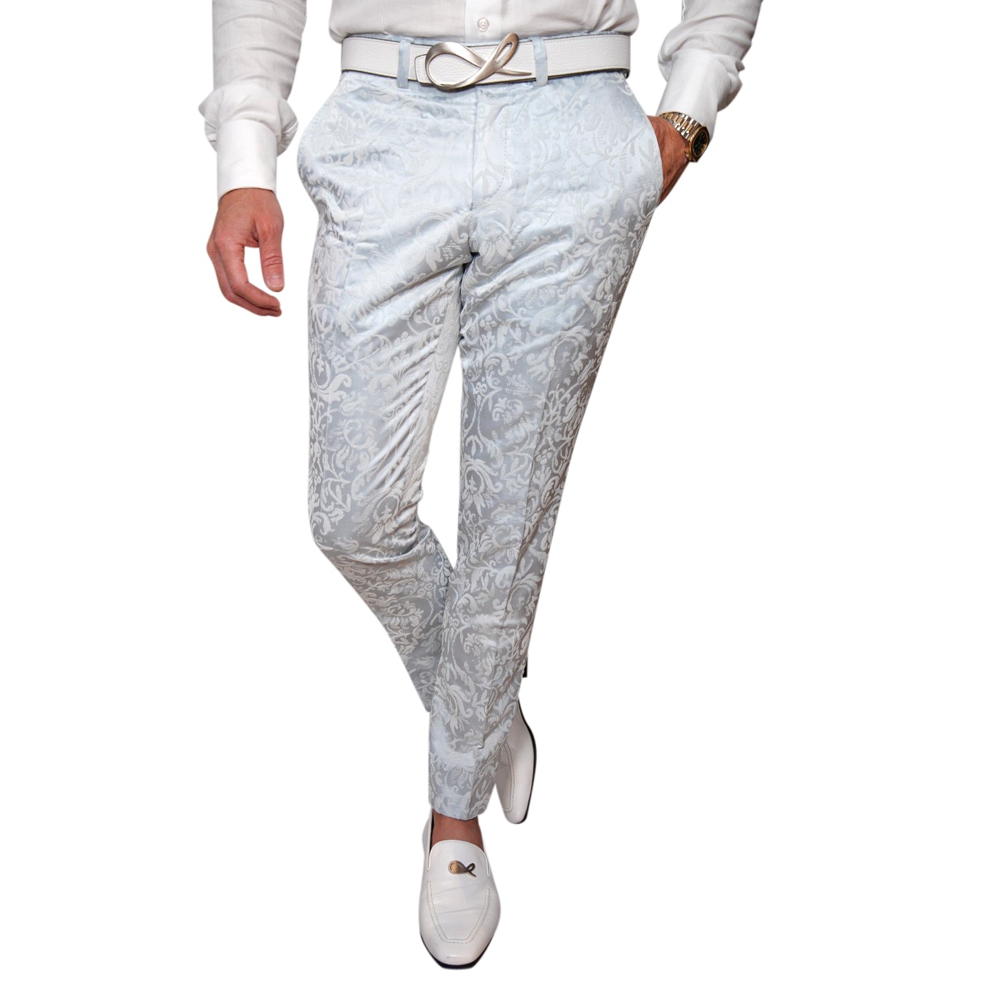 Blu Ghiaccio Paisley Trousers @ The Vault