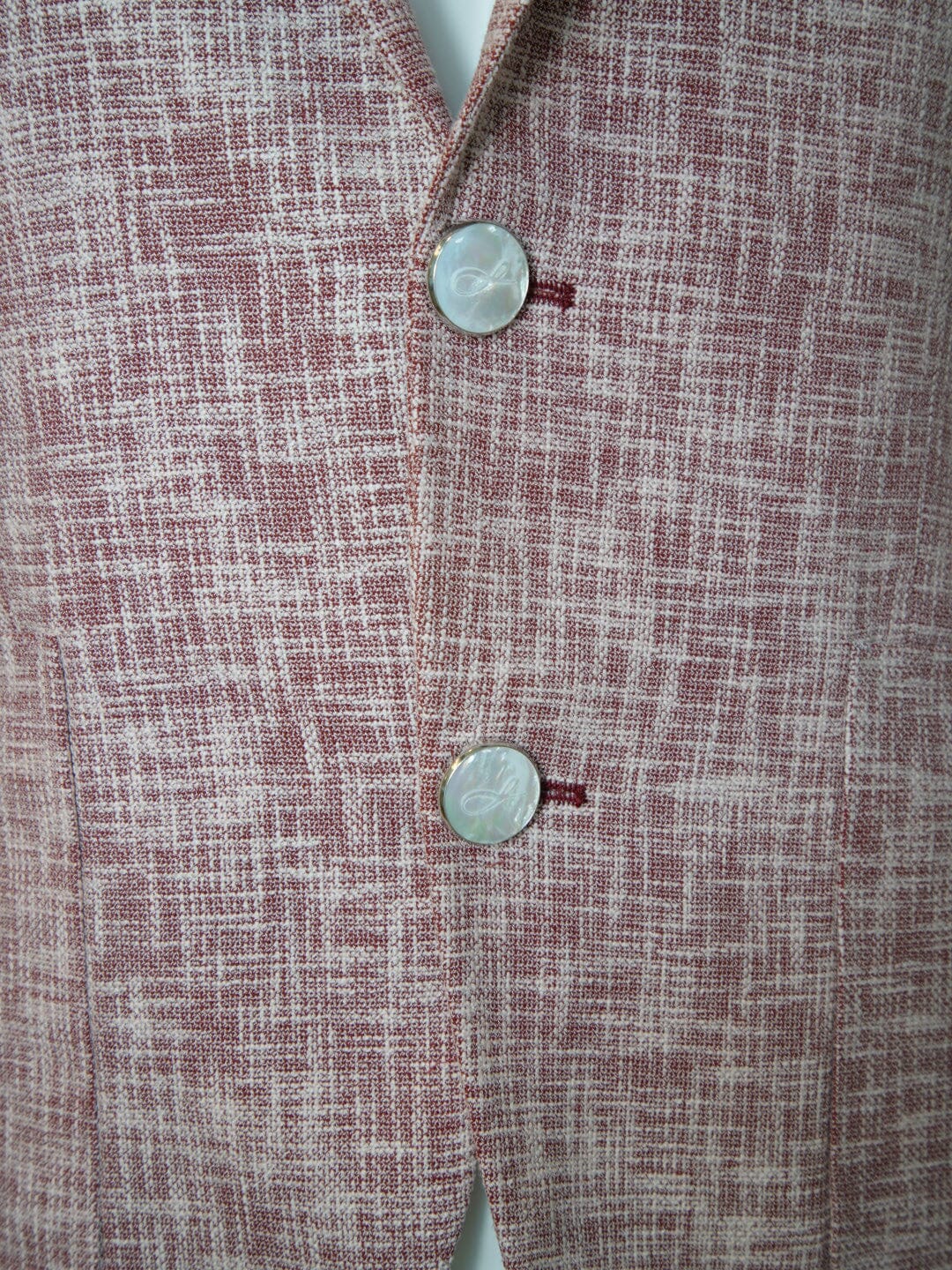 Faded Alizarin Tweed Ciottoli Waistcoat-4