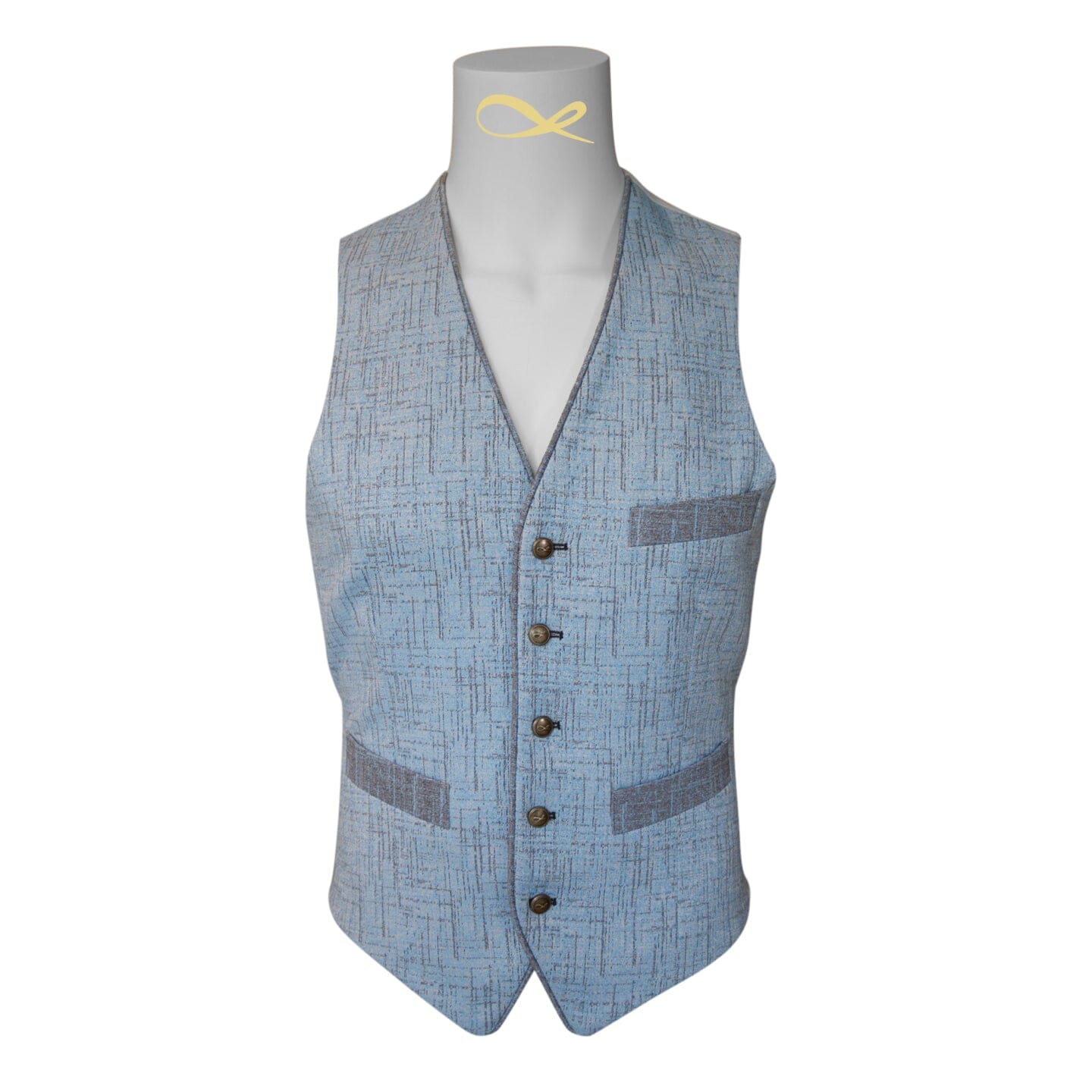 Azzurro Titanium Naked Ciottoli Waistcoat-3