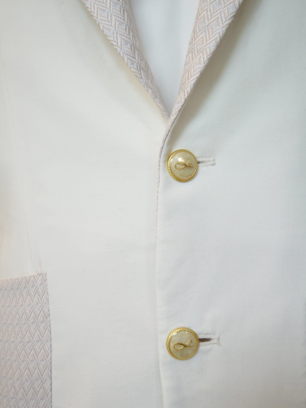Ivory Latte Herringbone Hampton Jacket-7