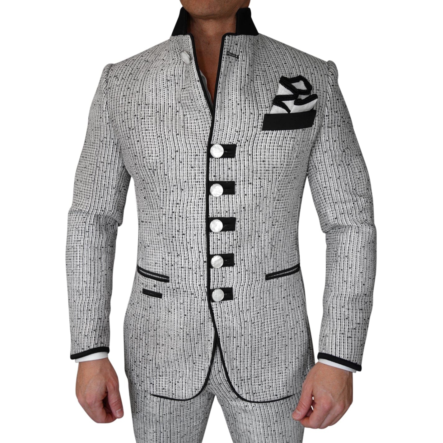 Nero Tweed Paillette Mandani Jacket-3