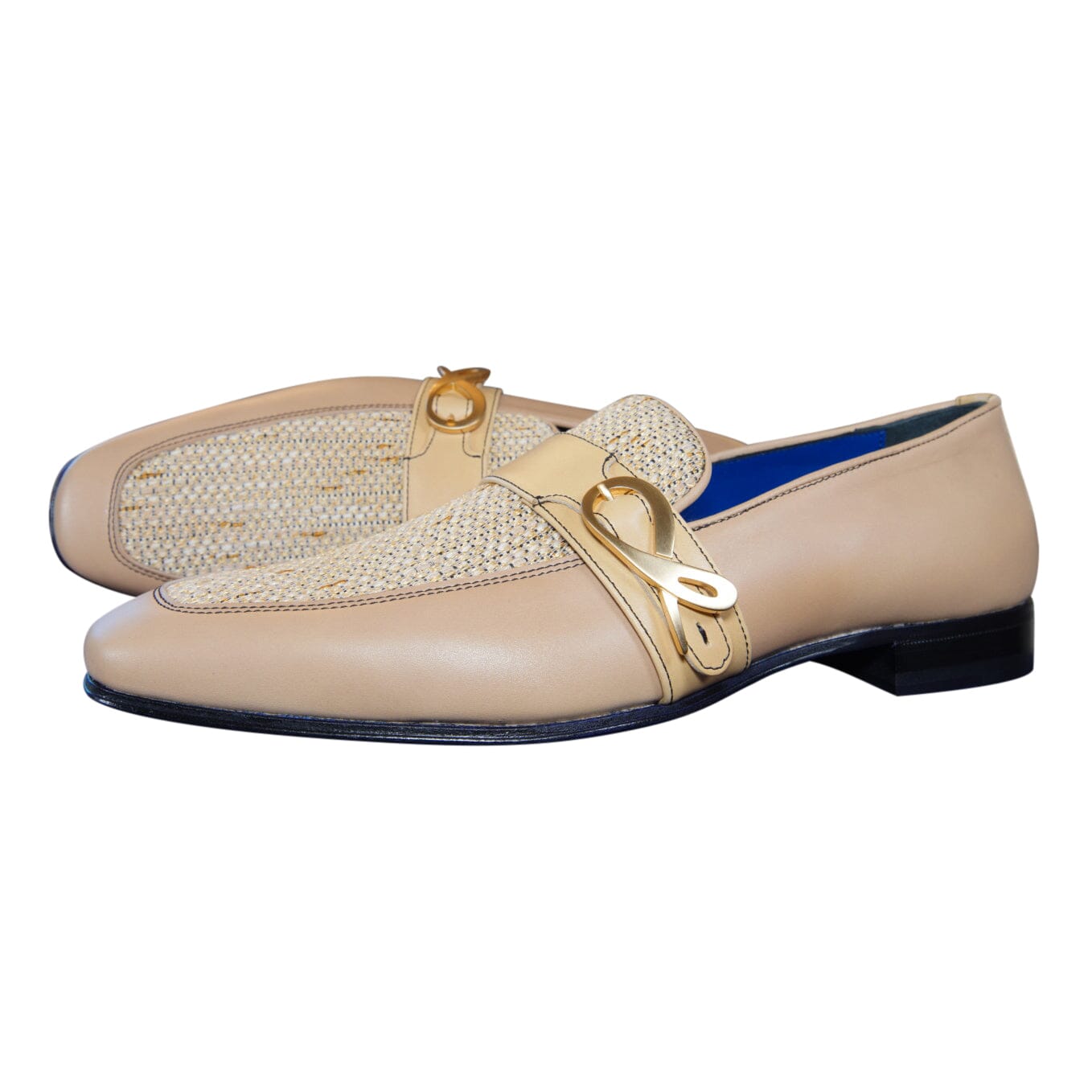 Tan Cestino Monk Yellow Gold Loafer-5