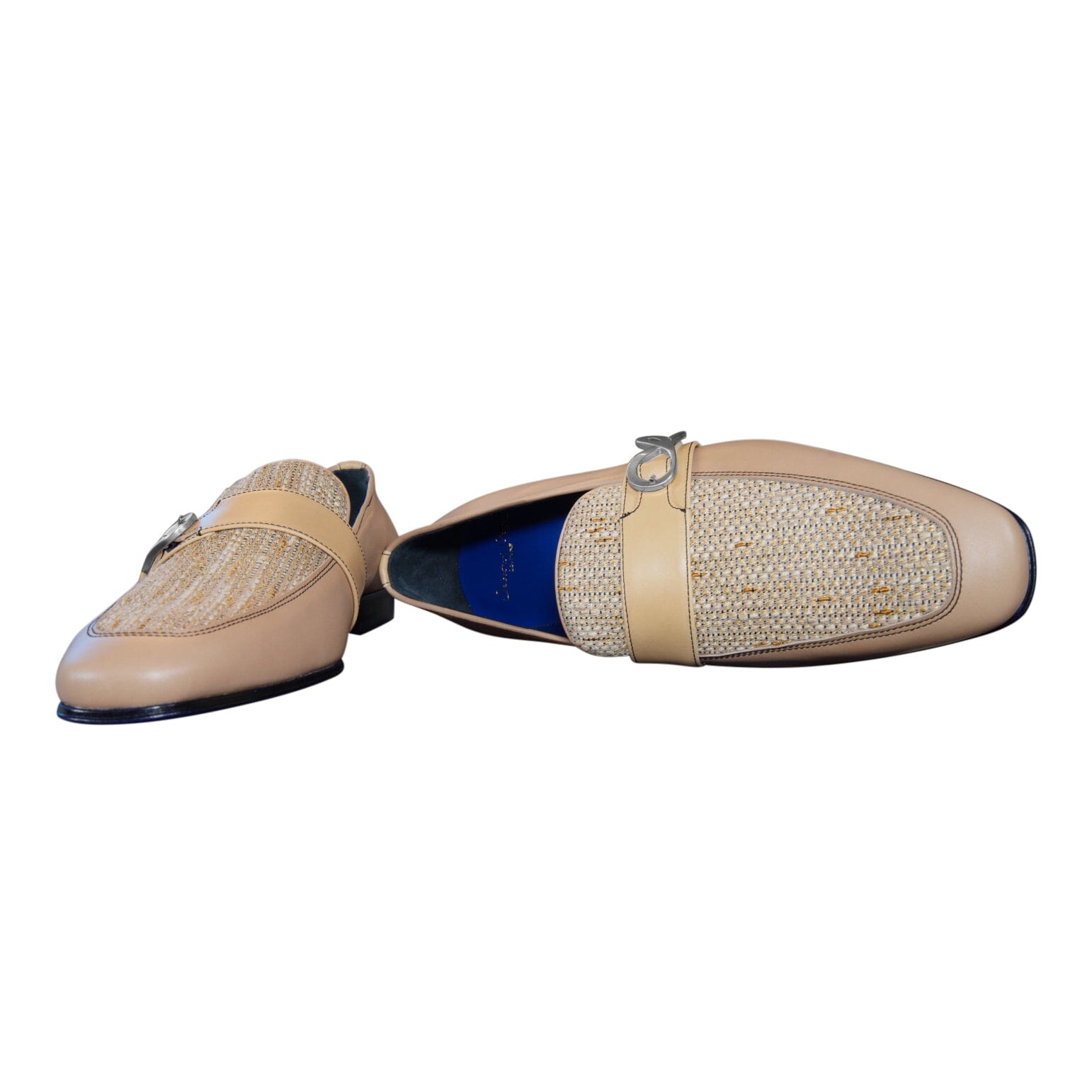 Tan Cestino Monk Silver Loafer-10