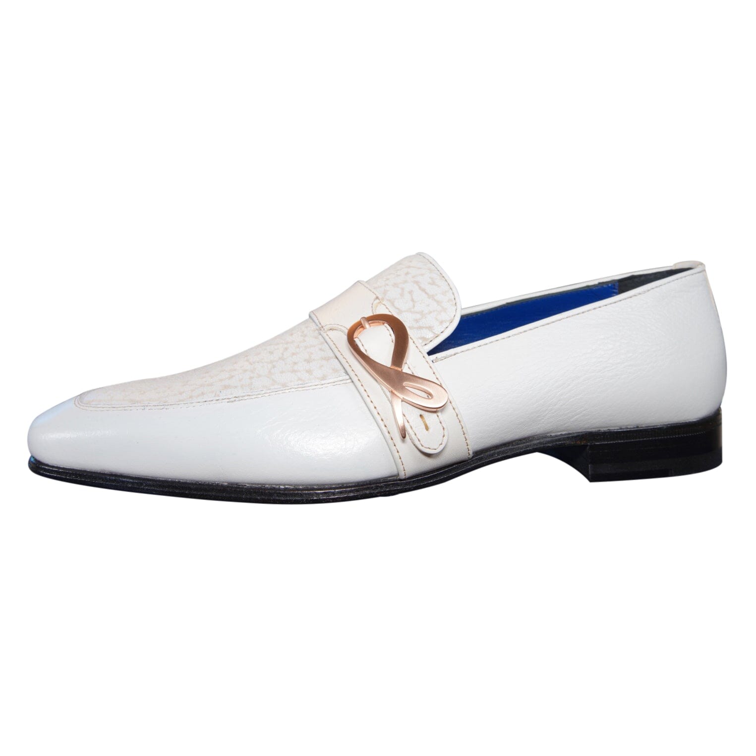 White Piega Monk Rose Gold Loafer-5