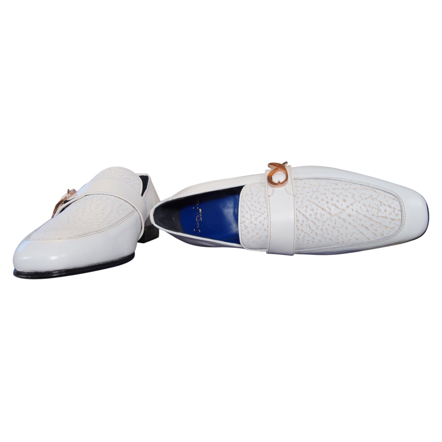White Piega Monk Rose Gold Loafer-9