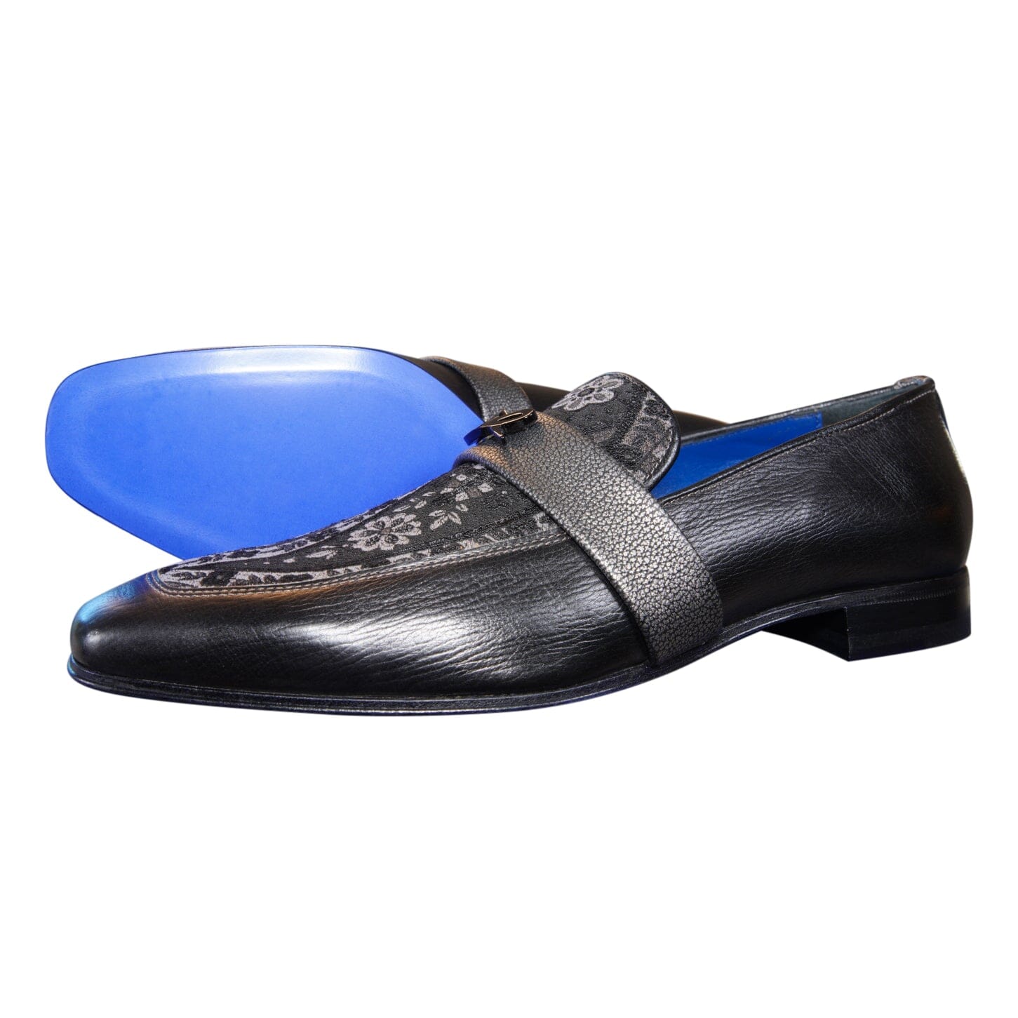 Nero Gunmetal Paisley Loafer