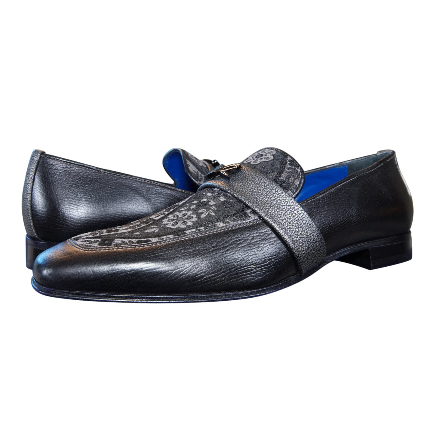Nero Gunmetal Paisley Loafer-3