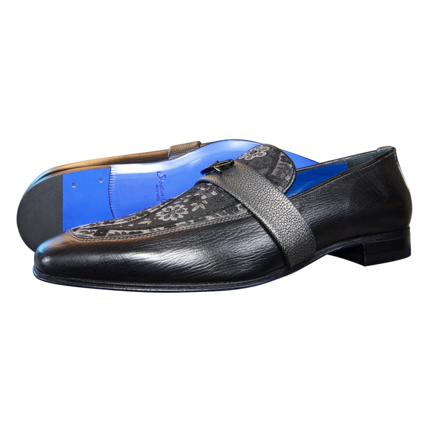 Nero Gunmetal Paisley Loafer-4