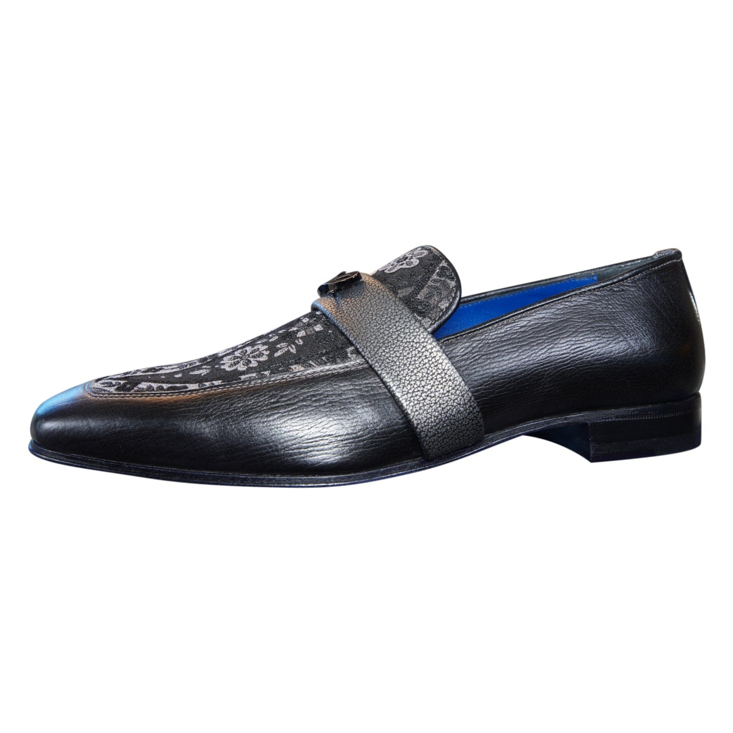 Nero Gunmetal Paisley Loafer-5