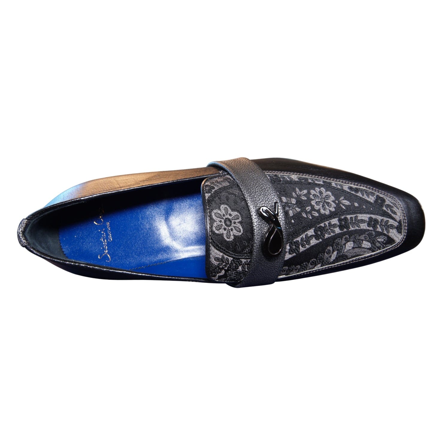Nero Gunmetal Paisley Loafer-7