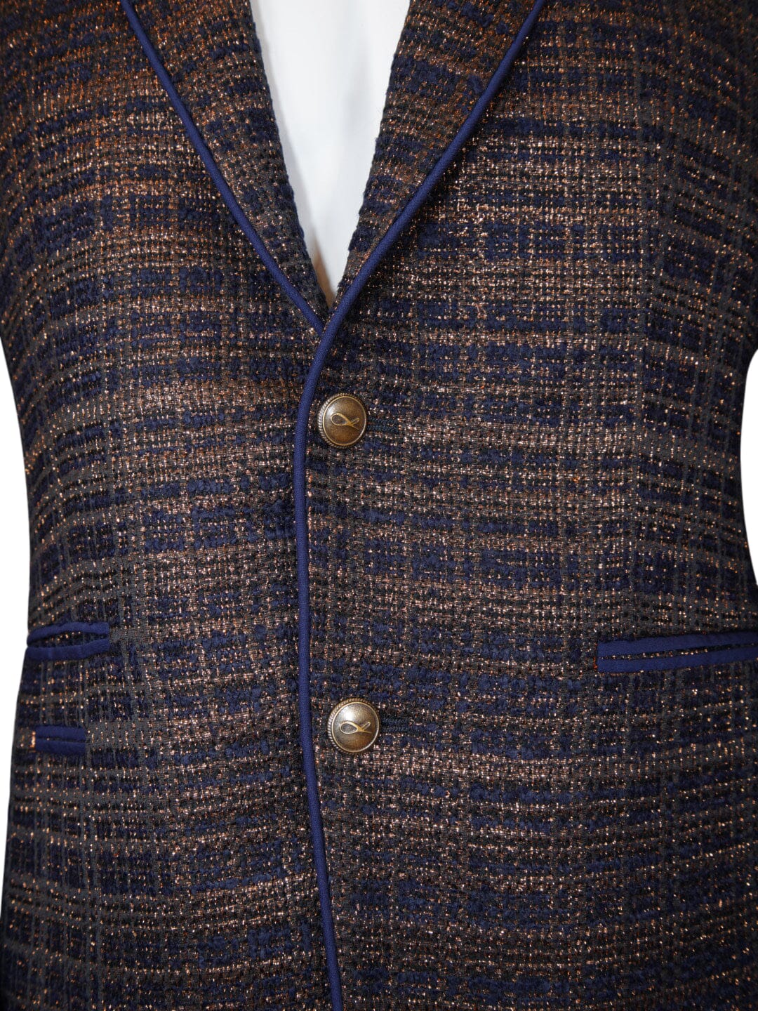 Midnight Bronze Boucle Jacket-8