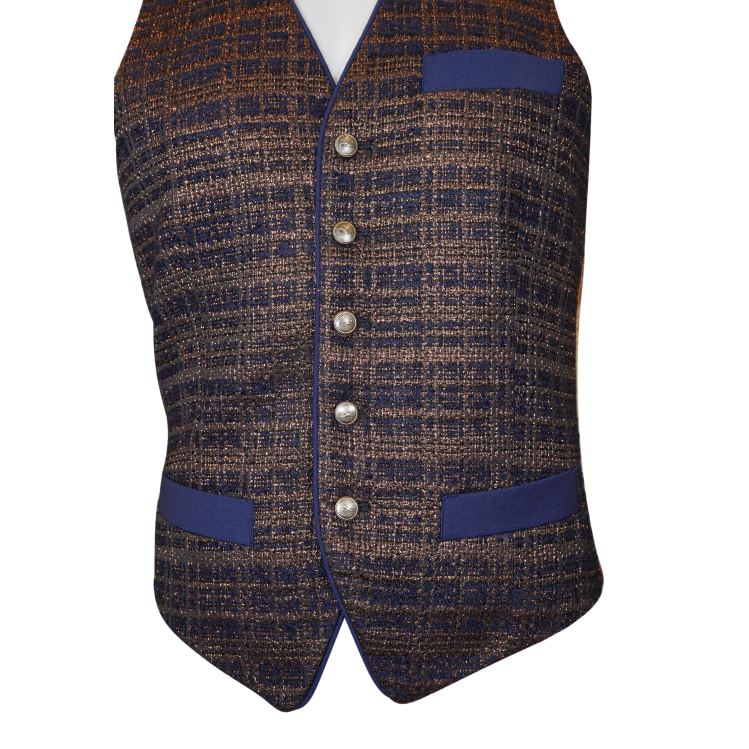 Midnight Bronze Boucle Ciottoli Waistcoat @ The Vault-4