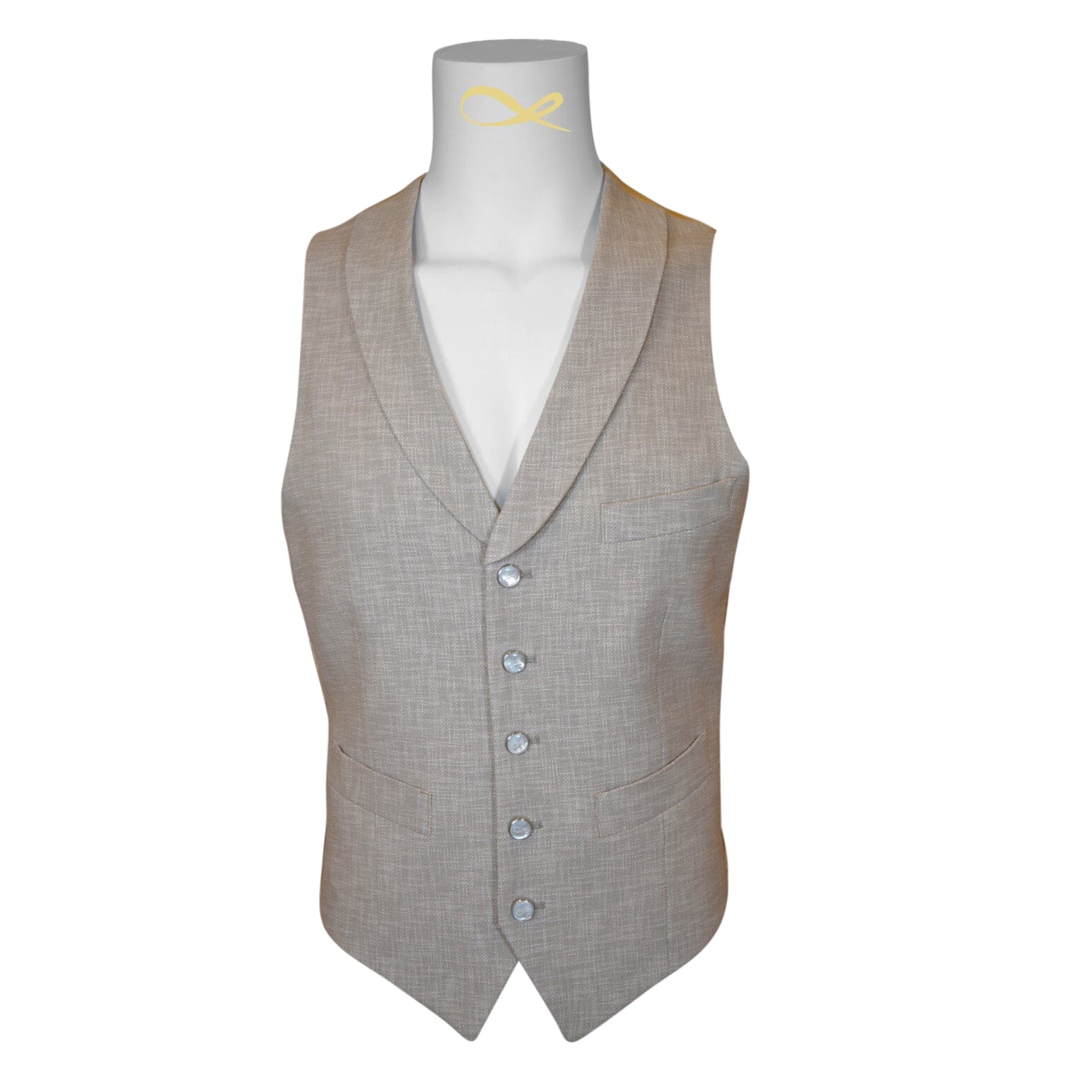 Avena Lino Tweed Ciottoli Waistcoat-3