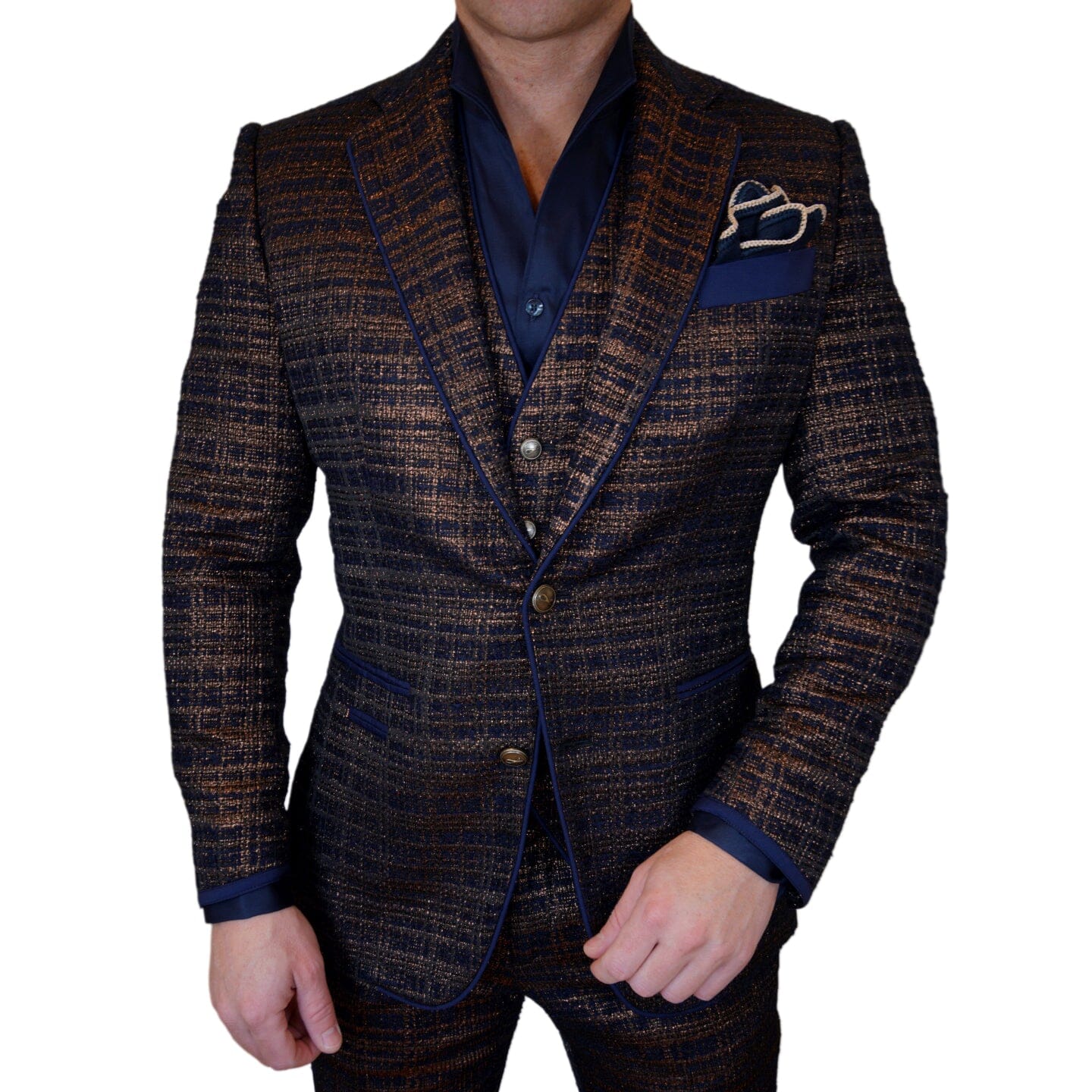 Midnight Bronze Boucle Jacket-3