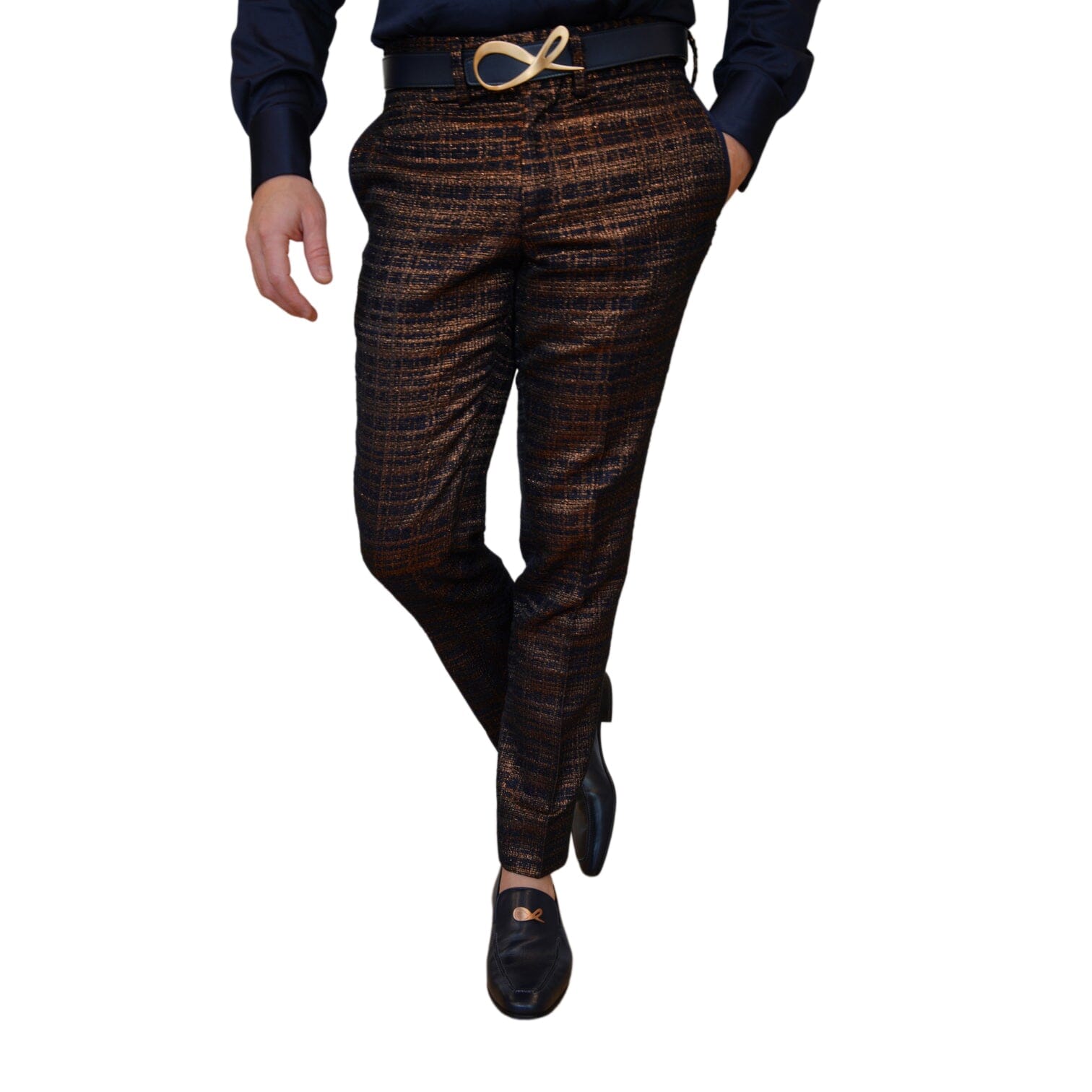 Midnight Bronze Boucle Trousers @ The Vault