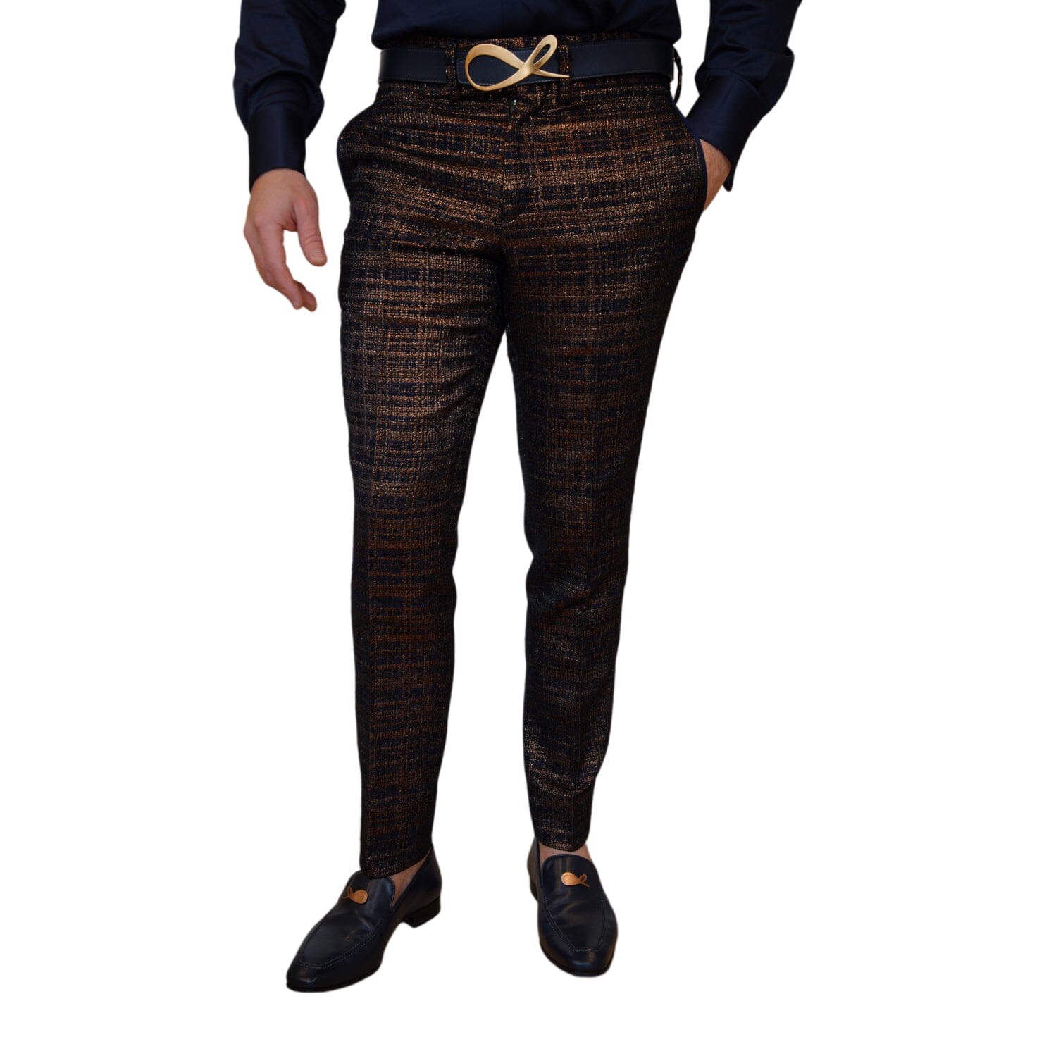 Midnight Bronze Boucle Trousers @ The Vault
