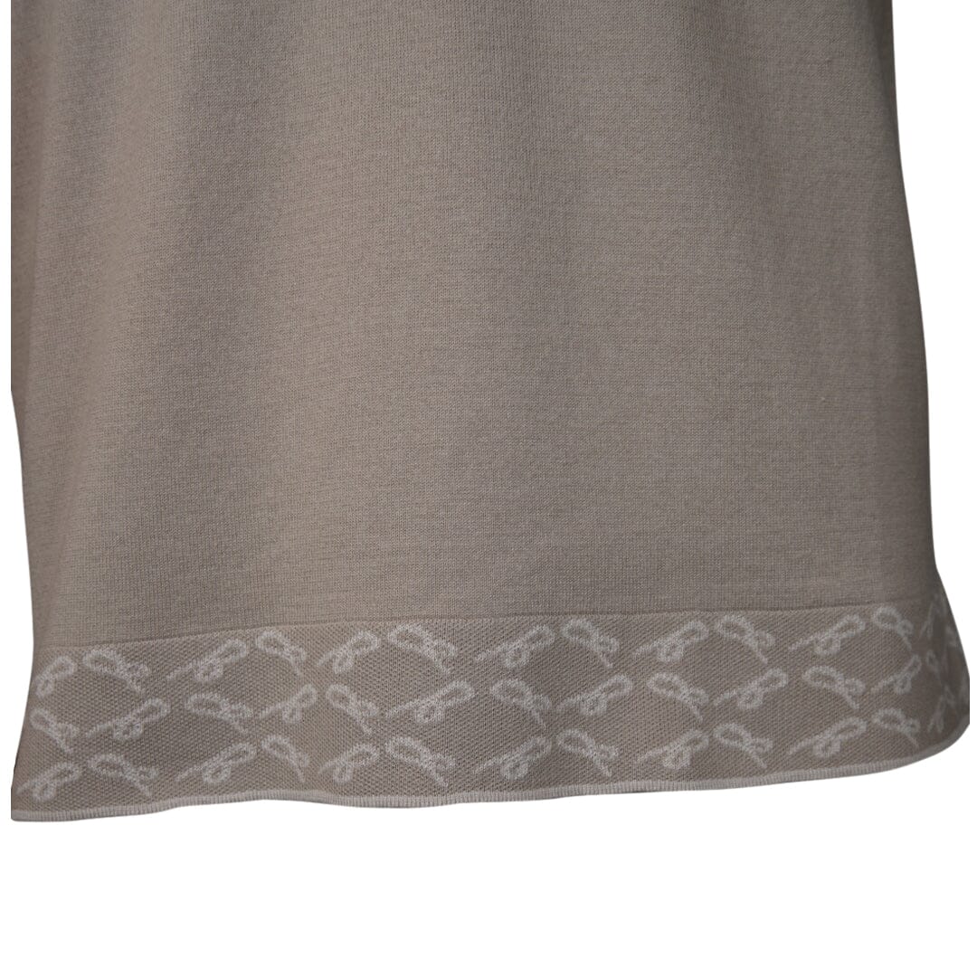 Tortora Signature Logo Knit Contrast V Neck Polo-5