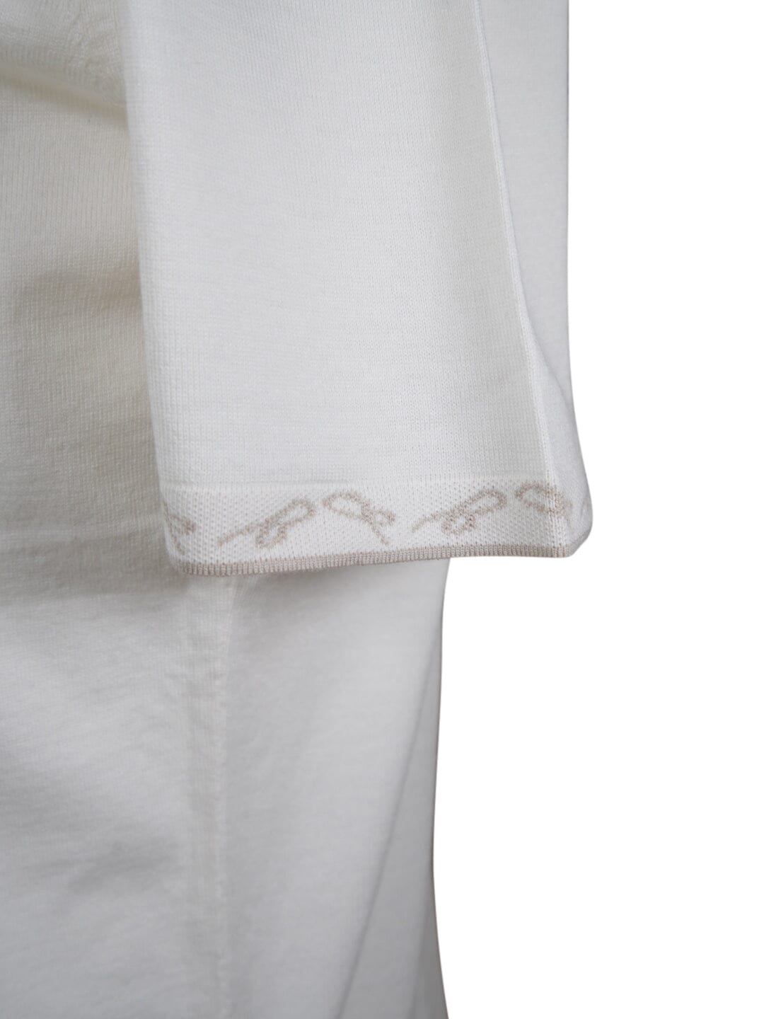 Avorio Signature Logo Knit Contrast V Neck Polo-4