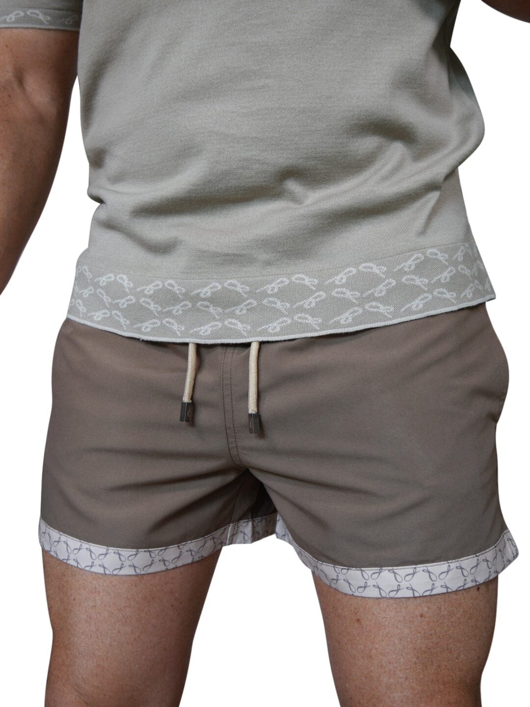 Caffe Signature Logo Euro Swim Trunks-3
