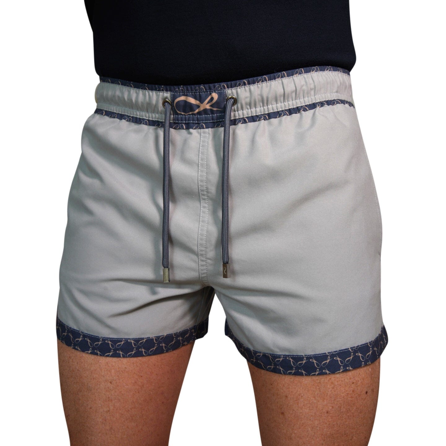 Grigio Signature Logo Euro Swim Trunks