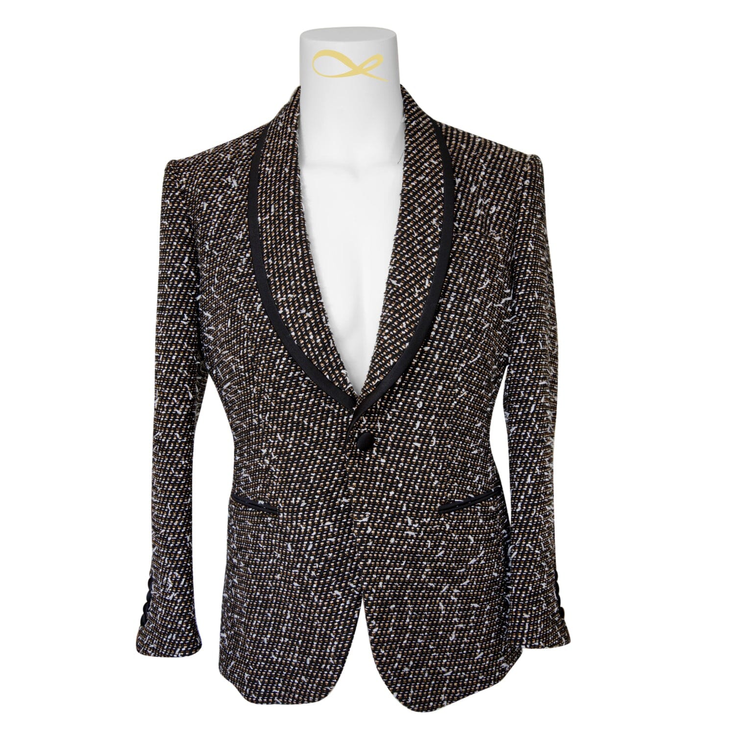 Tourmaline Boucle Smoking Jacket-4