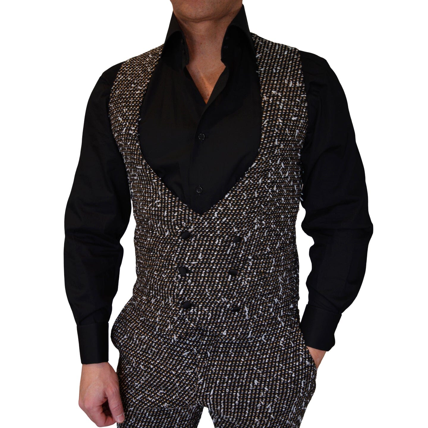 Tourmaline Boucle Naked Ciottoli Waistcoat