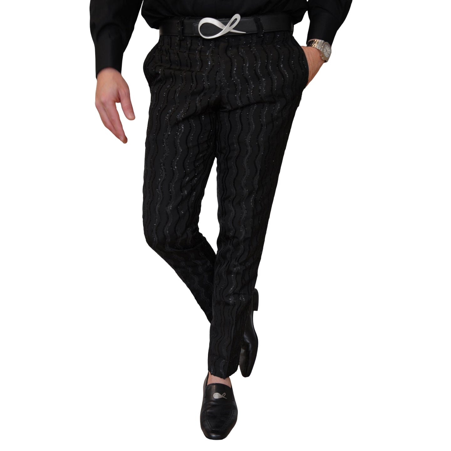 Rippled Inox Trousers