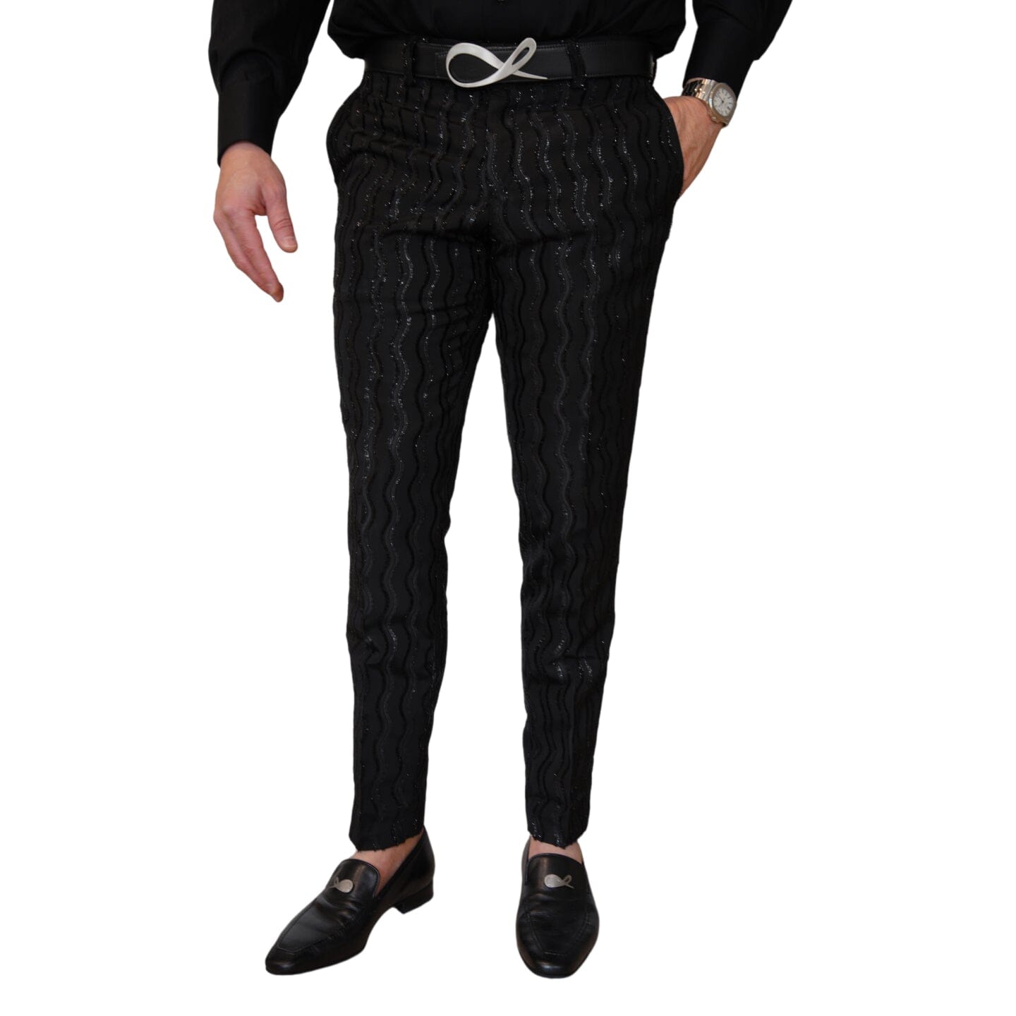 Rippled Inox Trousers