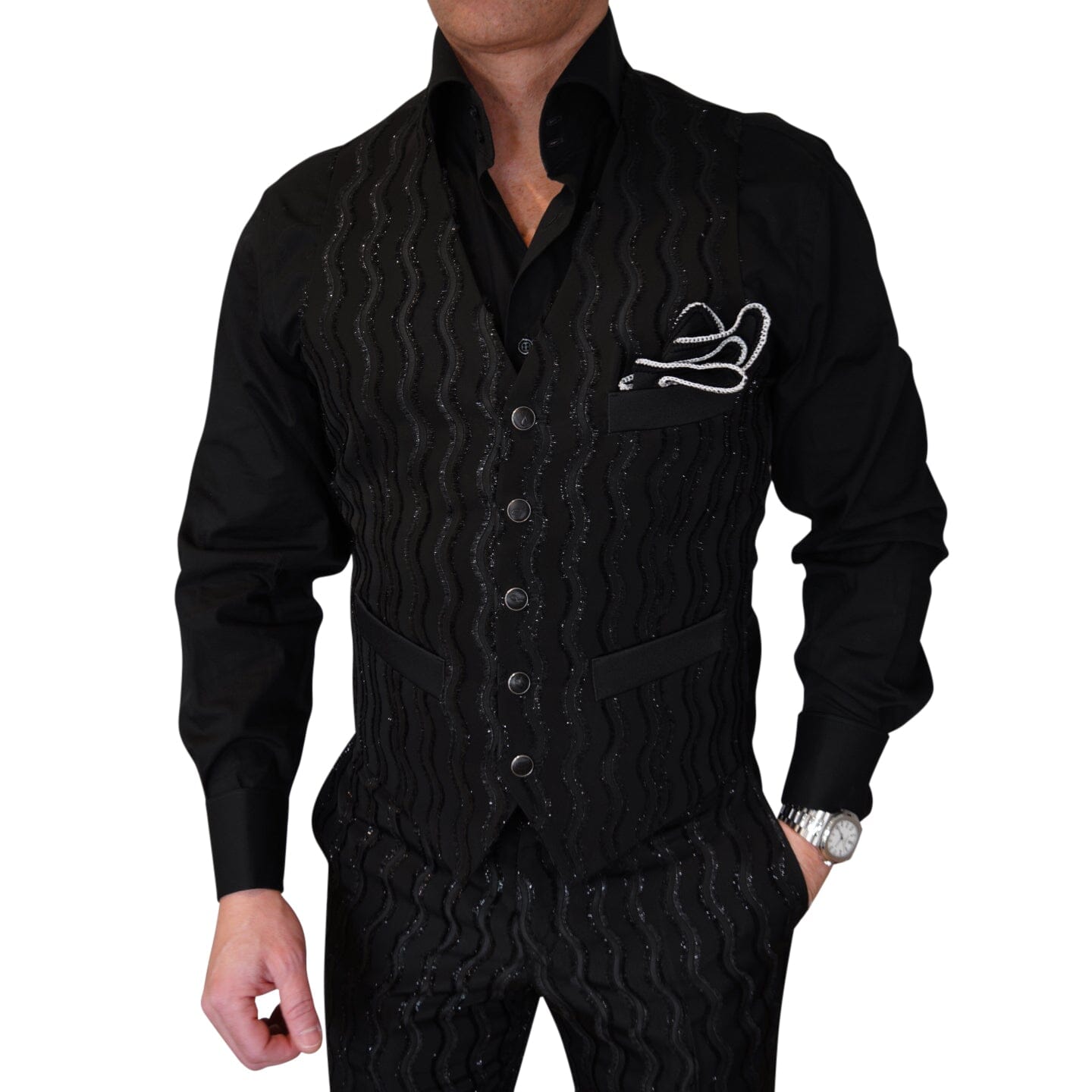 Rippled Inox Ciottoli Waistcoat