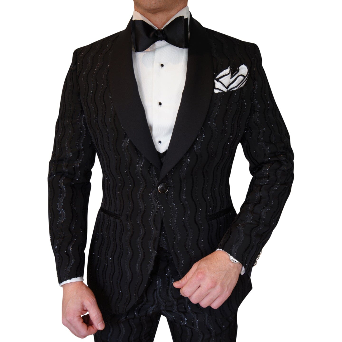 Rippled Inox Dinner Jacket-4
