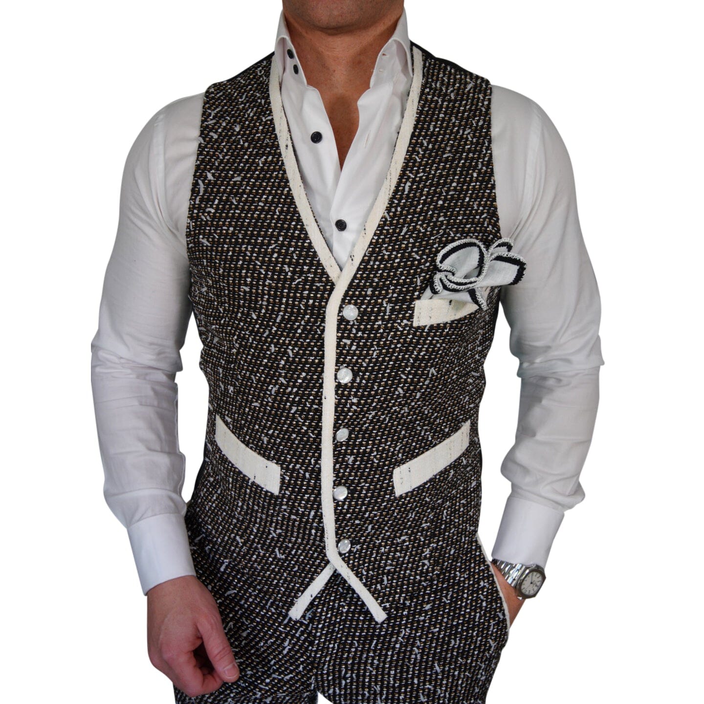 Tourmaline Boucle Ciottoli Waistcoat