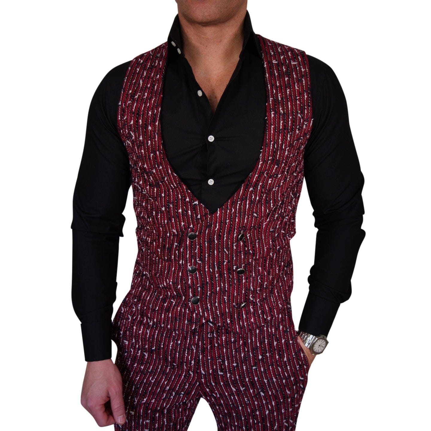 Ruby Boucle Naked Ciottoli Waistcoat