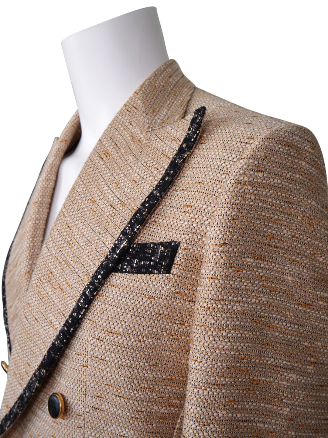 Tan Cestino Double Breasted Jacket-4