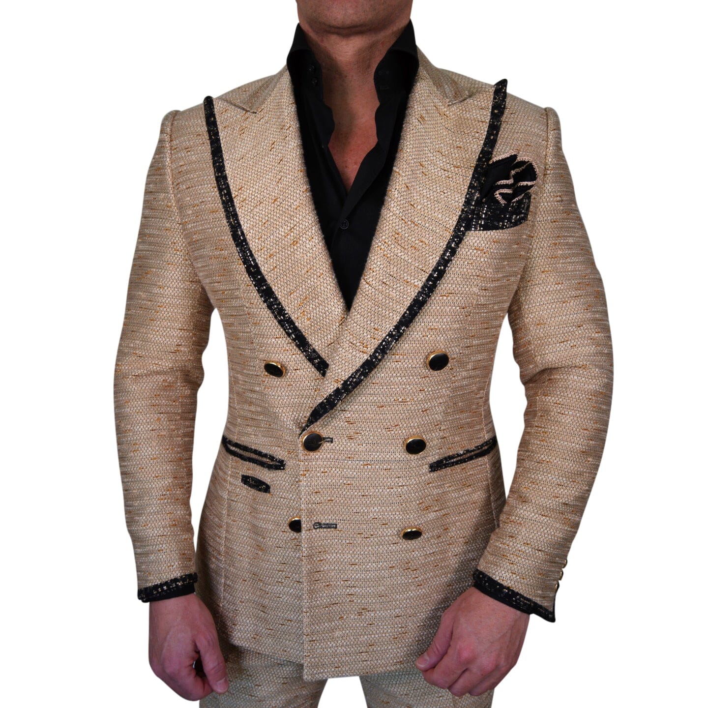 Tan Cestino Double Breasted Jacket