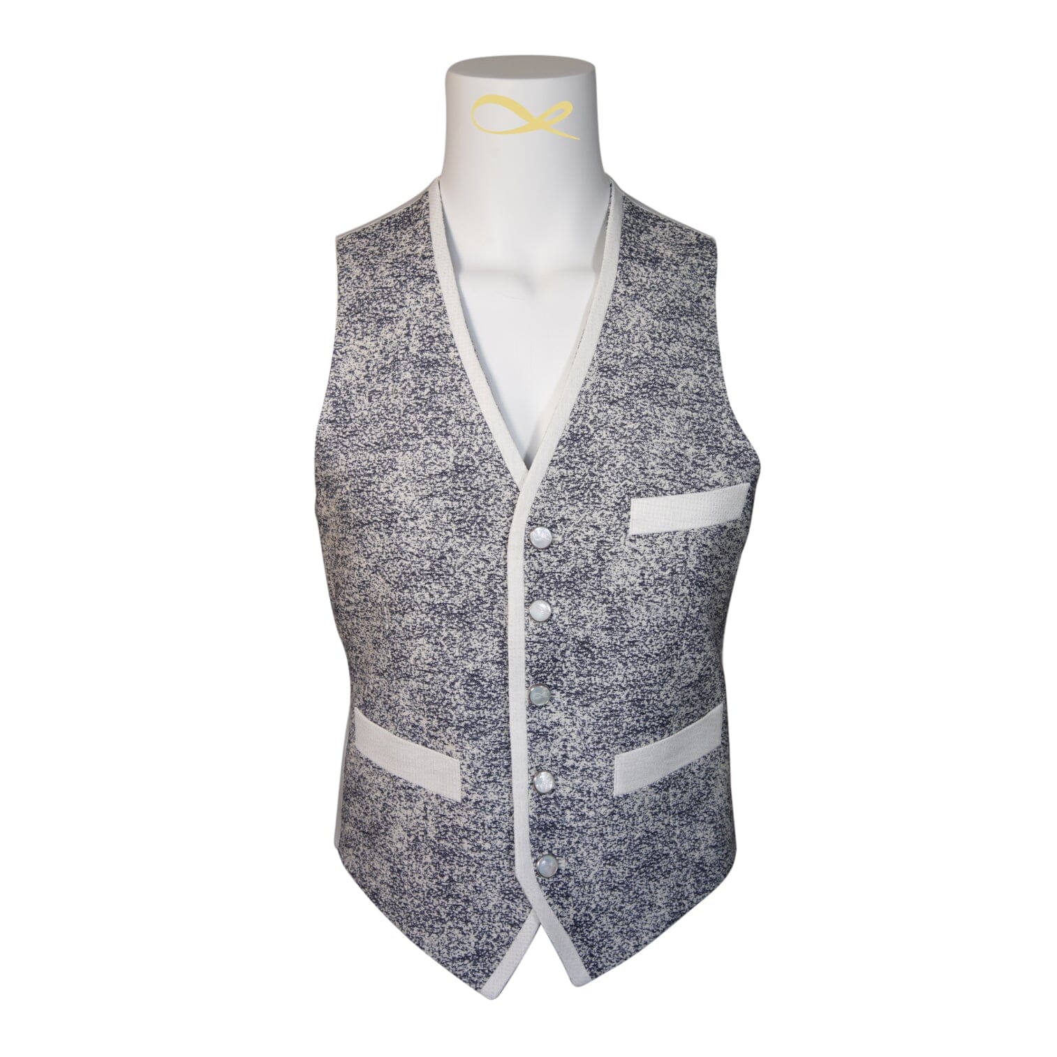 Vintage Blu Grano Ciottoli Waistcoat-3