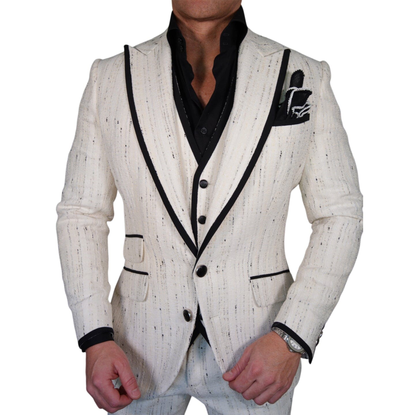 Vanilla Stracciatella Tweed Jacket-3