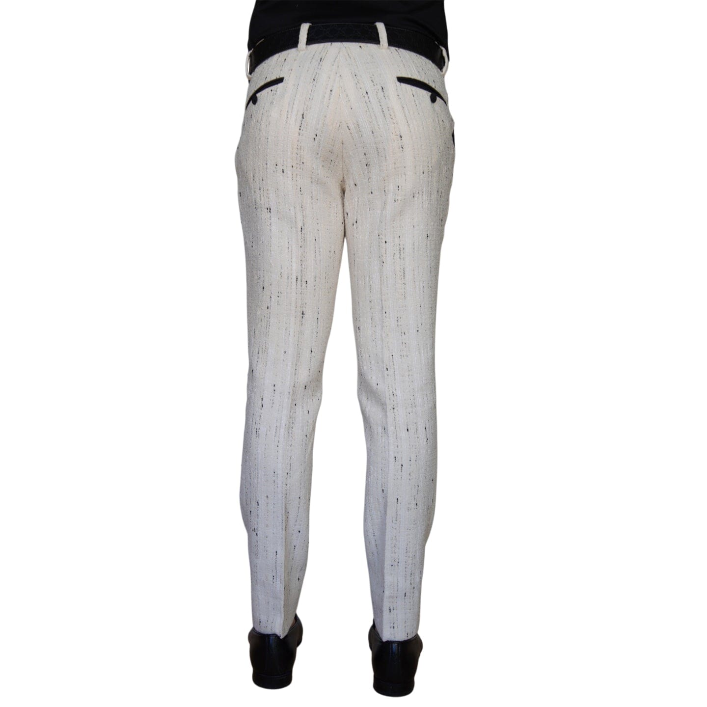 Vanilla Stracciatella Tweed Trousers-4