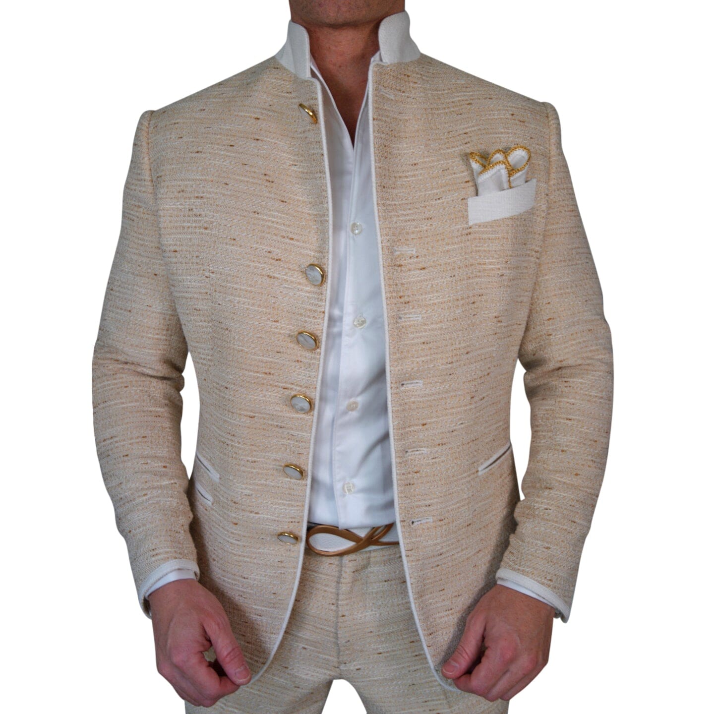 Golden Fieno Tweed Mandani Jacket-3