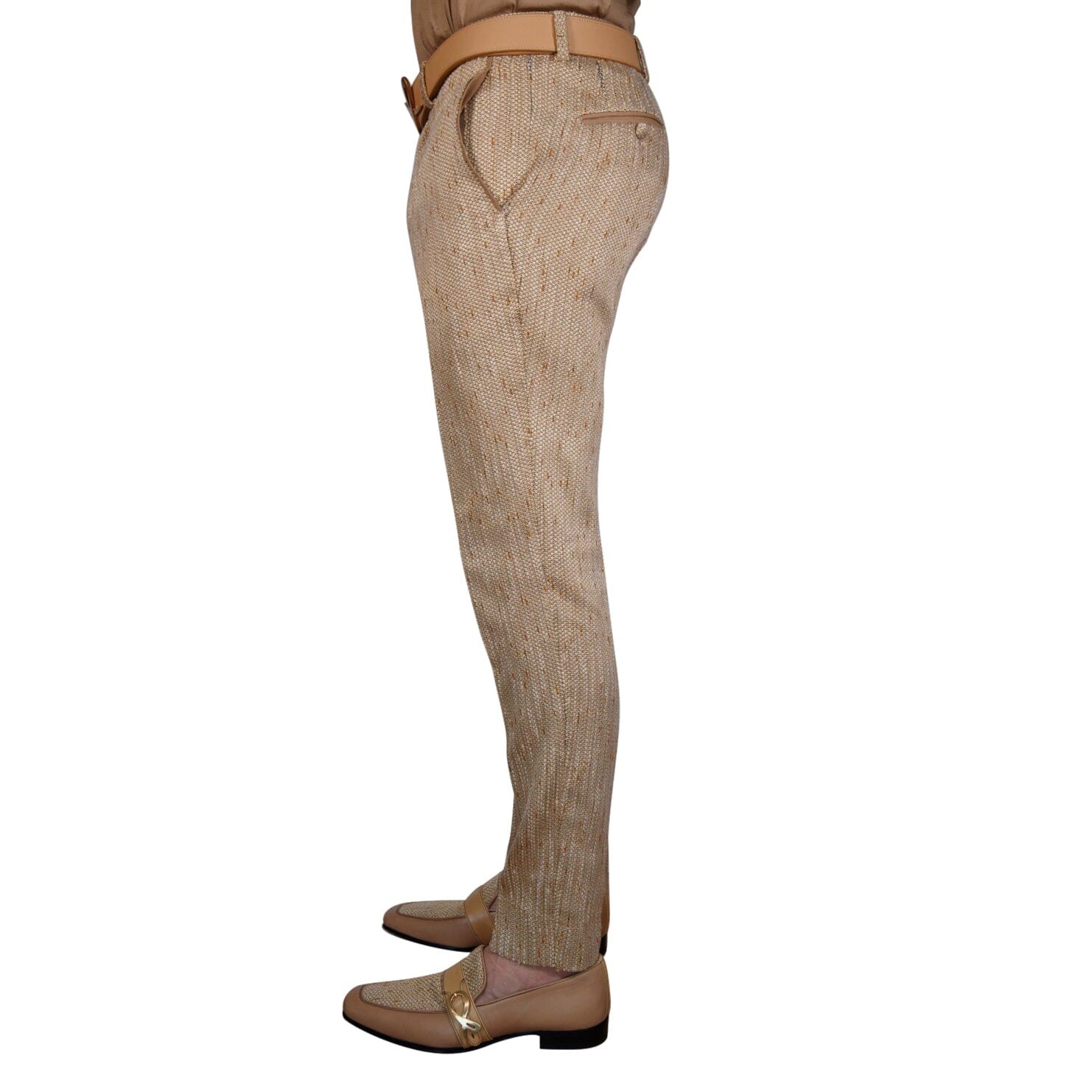 Tan Cestino Classic Trousers-3